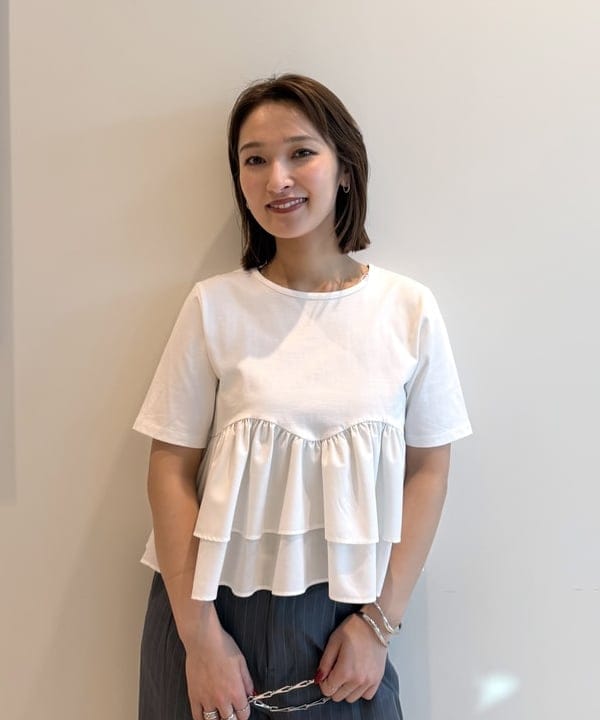 松本 佳菜子さんの「BEAMS WOMEN｜リボン チェーン バッグ」を使ったコーディネート