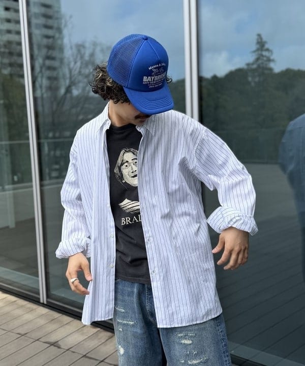 BAKU(東江 漠)さんの「BEAMS WOMEN｜バックボタンシャツ」を使ったコーディネート