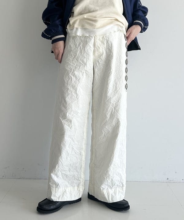 清水 彩乃さんの「BEAMS WOMEN｜リンクル パンツ」を使ったコーディネート