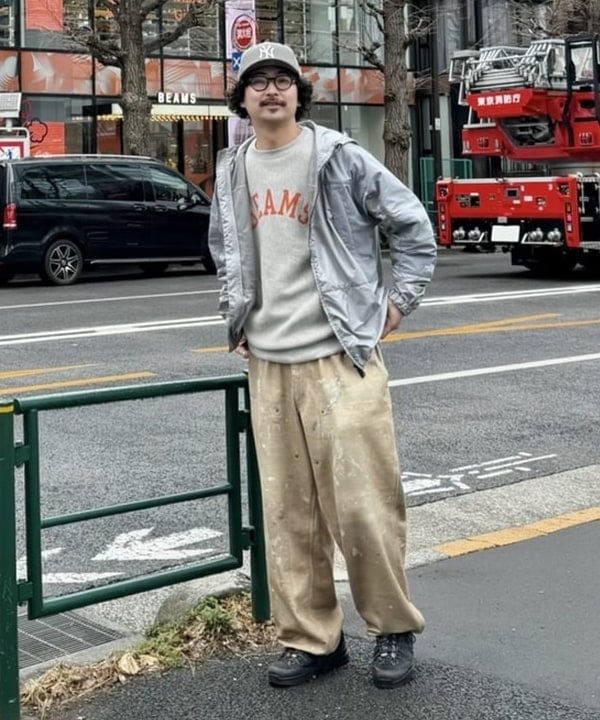 BAKU(東江 漠)さんの「BEAMS WOMEN｜モック プリント ダブルニー スウェットパンツ」を使ったコーディネート