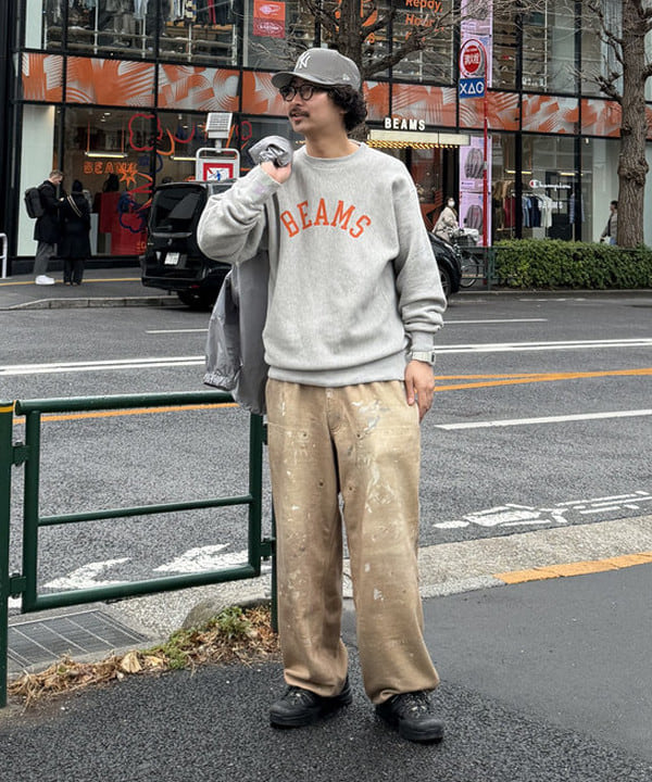 BAKU(東江 漠)さんの「BEAMS WOMEN｜モック プリント ダブルニー スウェットパンツ」を使ったコーディネート