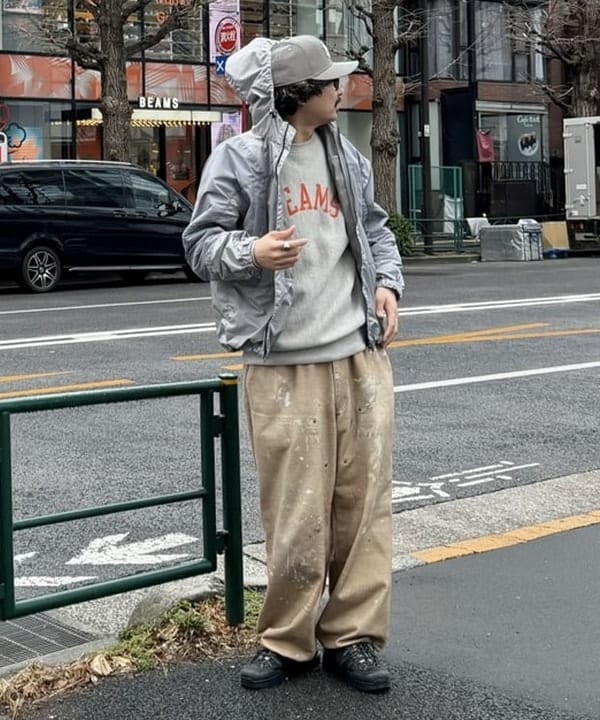 BAKU(東江 漠)さんの「BEAMS WOMEN｜モック プリント ダブルニー スウェットパンツ」を使ったコーディネート