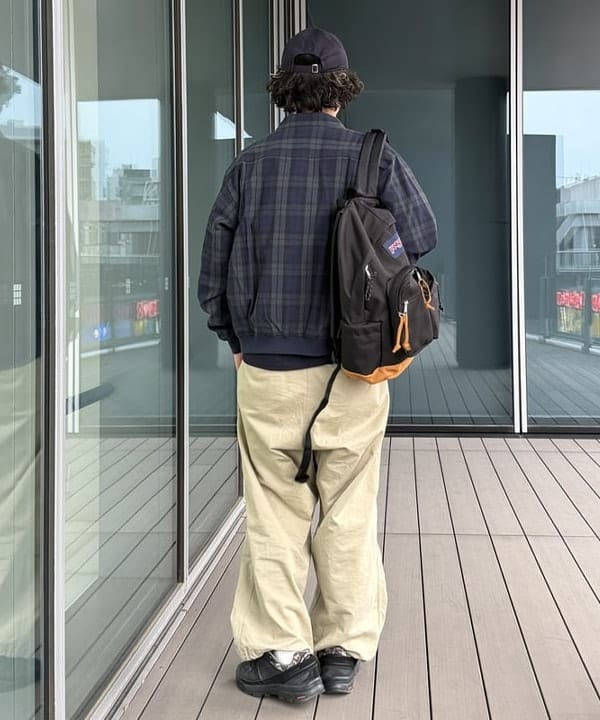 BAKU(東江 漠)さんの「BEAMS WOMEN｜チェック G-ジャケット【リラックスフィット】」を使ったコーディネート