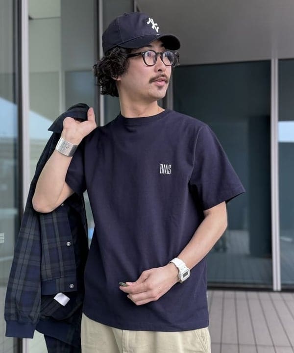 BAKU(東江 漠)さんの「BEAMS WOMEN｜チェック G-ジャケット【リラックスフィット】」を使ったコーディネート