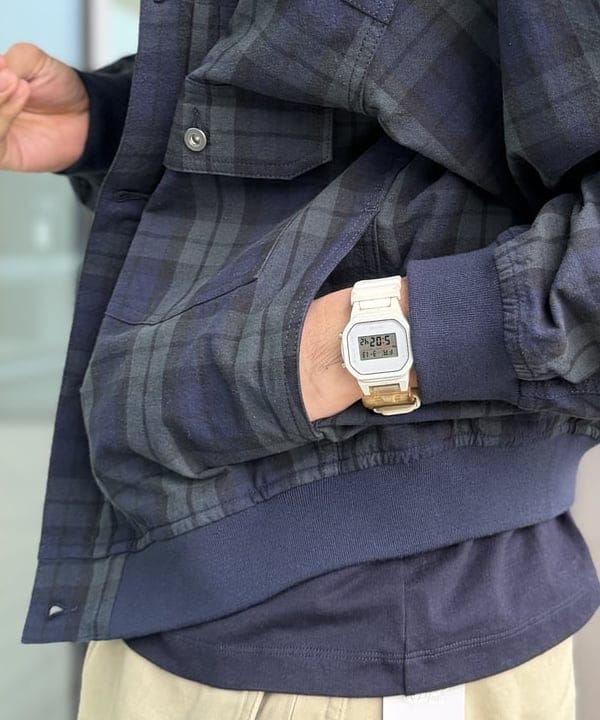 BAKU(東江 漠)さんの「BEAMS WOMEN｜チェック G-ジャケット【リラックスフィット】」を使ったコーディネート