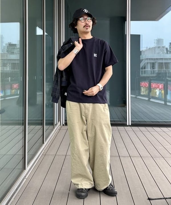 BAKU(東江 漠)さんの「BEAMS WOMEN｜チェック G-ジャケット【リラックスフィット】」を使ったコーディネート