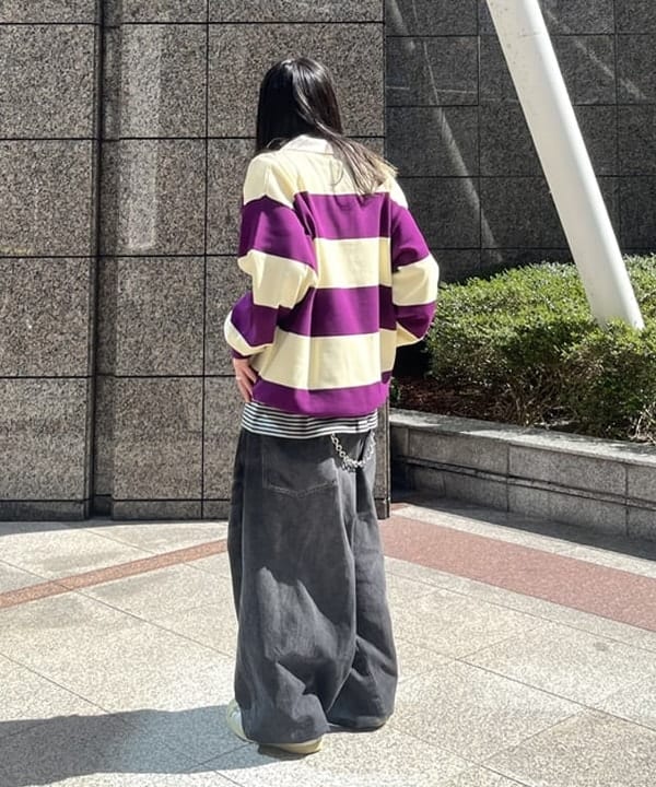 菊田 悠さんの「BEAMS WOMEN｜ワイドフィット 7ゲージ ラガー ニットポロシャツ」を使ったコーディネート