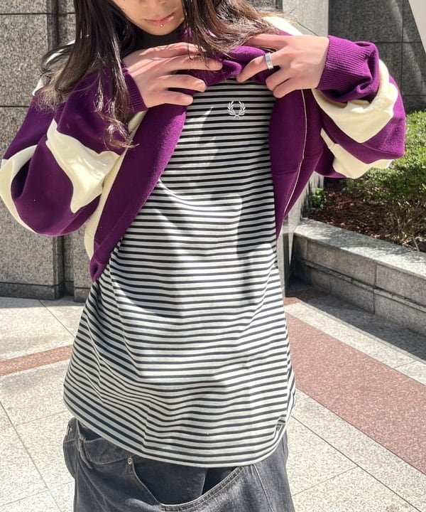 菊田 悠さんの「BEAMS WOMEN｜ワイドフィット 7ゲージ ラガー ニットポロシャツ」を使ったコーディネート