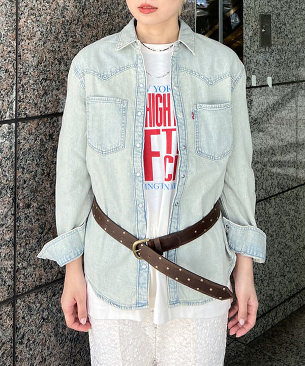 あさひさんの「BEAMS WOMEN｜GOOD ROCK SPEED / NYC 半袖 Tシャツ」を使ったコーディネート