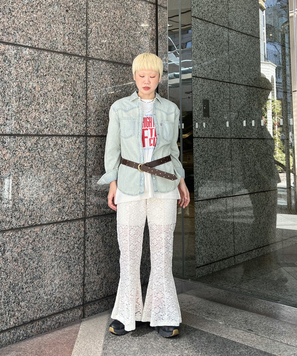 あさひさんの「BEAMS WOMEN｜GOOD ROCK SPEED / NYC 半袖 Tシャツ」を使ったコーディネート