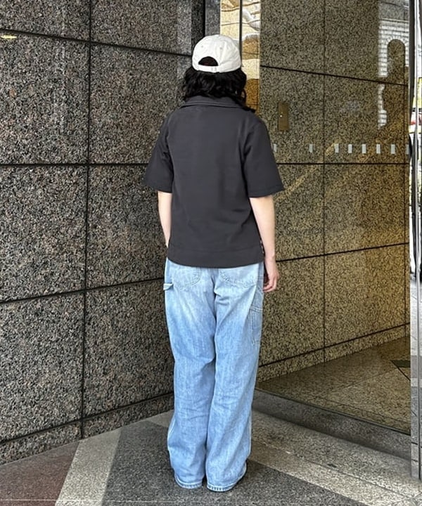 Sakiさんの「BEAMS WOMEN｜【別注】Champion / ハーフ ジップ Tシャツ」を使ったコーディネート