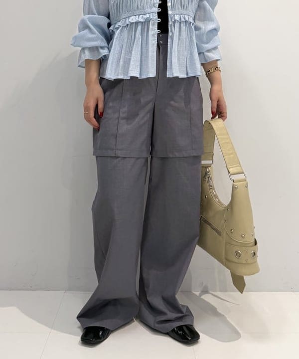 松本 佳菜子さんの「BEAMS WOMEN｜ハーフ レイヤード パンツ」を使ったコーディネート