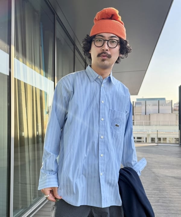 BAKU(東江 漠)さんの「BEAMS WOMEN｜【別注】LACOSTE / チルデン ニット ベスト」を使ったコーディネート