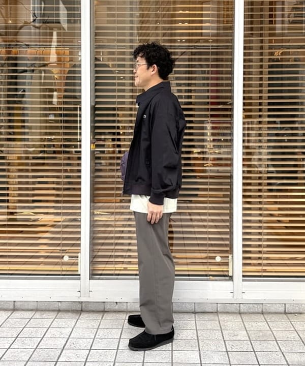 【英国製】BEAMS COLIN HARVEY 短丈ベロアブルゾン ビスコース BEAMS（ビームス）総柄 ウェイディングブルゾン（ブルゾン ブルゾン