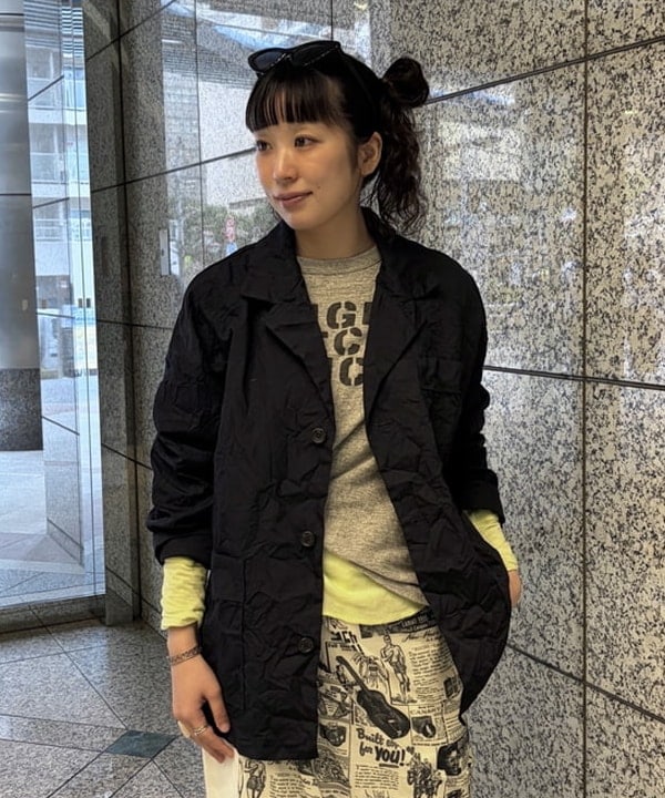 ばるたんさんの「BEAMS WOMEN｜リンクル ジャケット」を使ったコーディネート