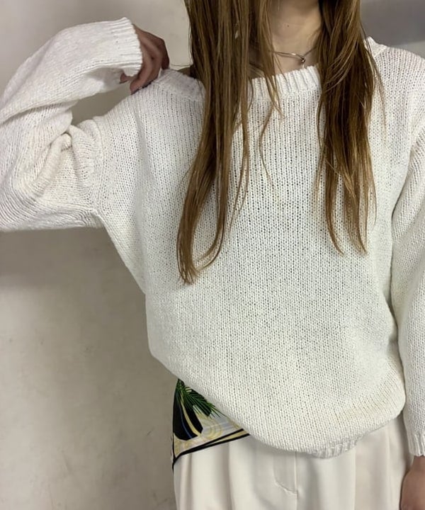 CHIHIROさんの「BEAMS WOMEN｜コットン ローゲージ ロングスリーブ プルオーバー」を使ったコーディネート