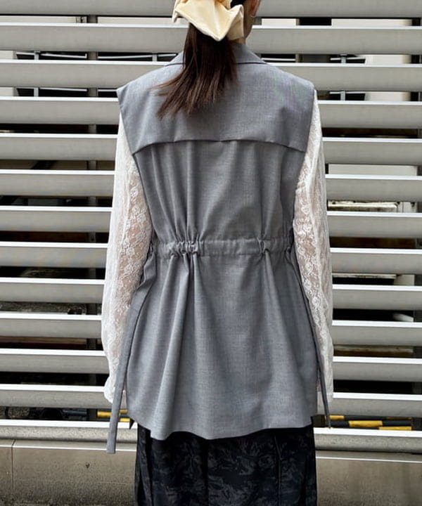 むりょさんの「BEAMS WOMEN｜レイヤード ドロスト ジレ」を使ったコーディネート