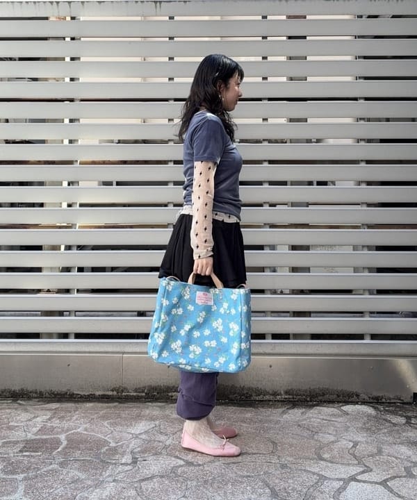 晶さんの「BEAMS WOMEN｜サマー ベロア リンガー Tシャツ」を使ったコーディネート