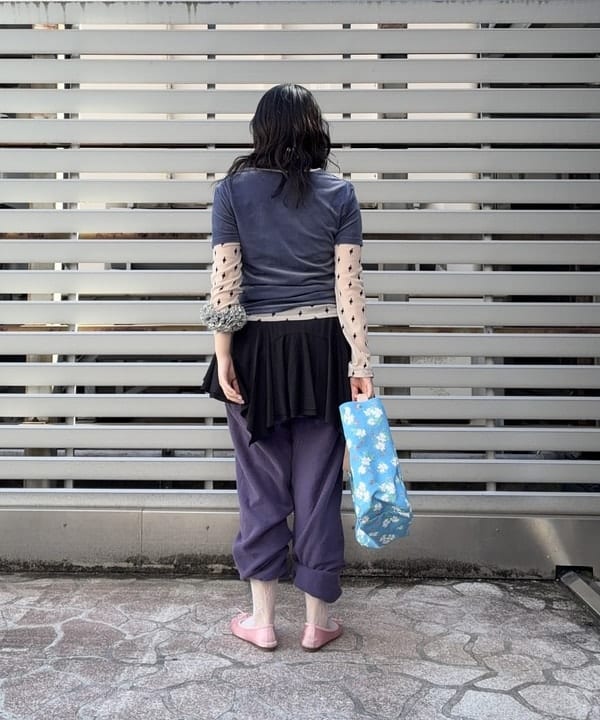 晶さんの「BEAMS WOMEN｜サマー ベロア リンガー Tシャツ」を使ったコーディネート