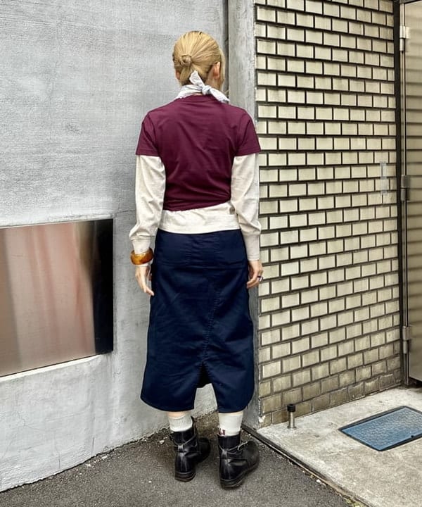 小原 もこさんの「BEAMS WOMEN｜ボーイ ベーシック Tシャツ」を使ったコーディネート