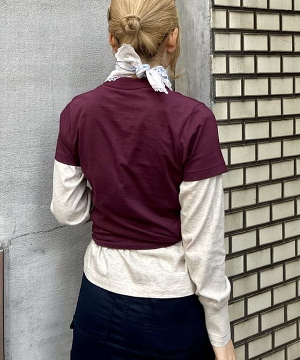 小原 もこさんの「BEAMS WOMEN｜ボーイ ベーシック Tシャツ」を使ったコーディネート