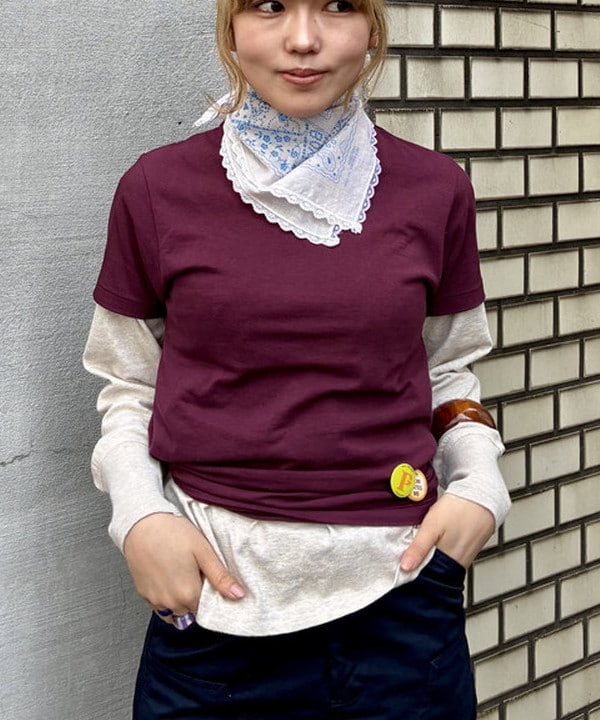 小原 もこさんの「BEAMS WOMEN｜ボーイ ベーシック Tシャツ」を使ったコーディネート