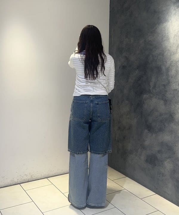 ハルカさんの「BEAMS WOMEN｜LEVI&rsquo;S(R) / LOOSE BOOT ジーンズ ライトインディゴ」を使ったコーディネート
