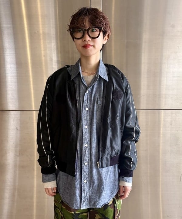 みりさんの「【別注】テーラー東洋 / 50th 50％ スカジャン」を使ったコーディネート