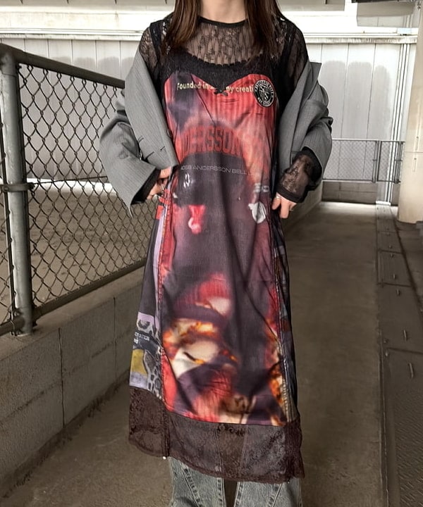 むりょさんの「BEAMS WOMEN｜レース テープ キリカエ Tシャツ」を使ったコーディネート