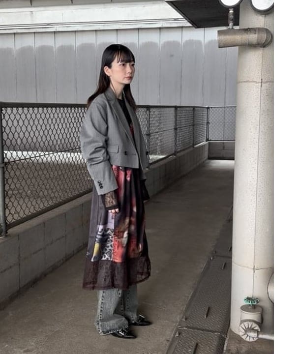 むりょさんの「BEAMS WOMEN｜レース テープ キリカエ Tシャツ」を使ったコーディネート