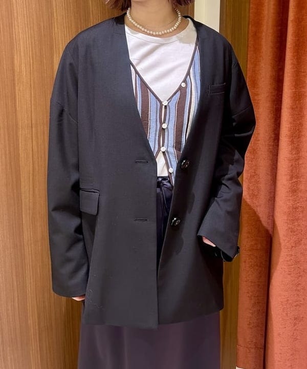 早川 萌子さんの「BEAMS WOMEN｜ショルダー オープン ロングスリーブ Tシャツ」を使ったコーディネート