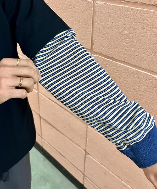 Shutoさんの「BEAMS WOMEN｜Pocket Tee Indigo Stripe」を使ったコーディネート