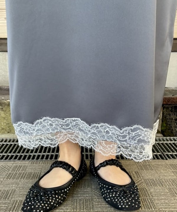 イナダさんの「BEAMS WOMEN｜リバーレース キャミソール ワンピース」を使ったコーディネート