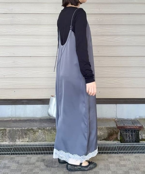 イナダさんの「BEAMS WOMEN｜リバーレース キャミソール ワンピース」を使ったコーディネート