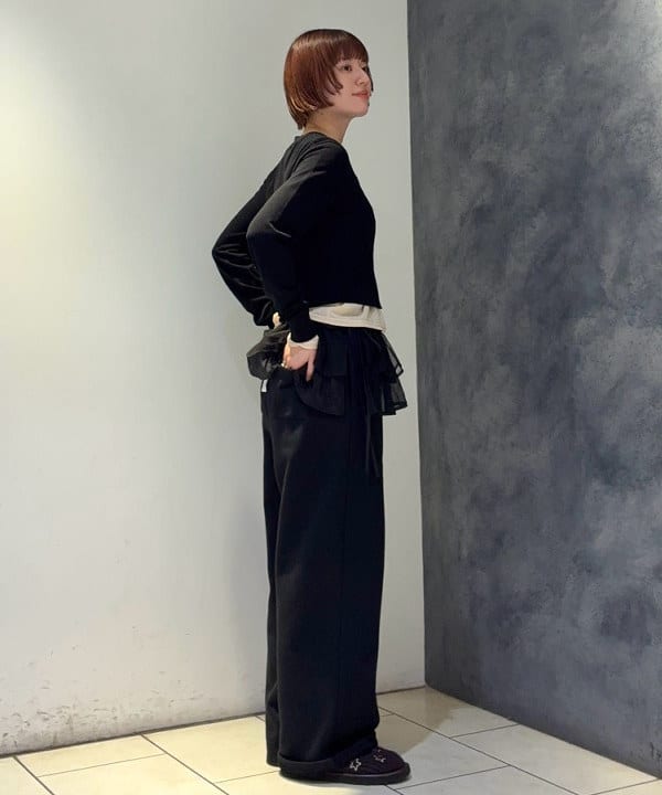 Hazukiさんの「BEAMS WOMEN｜14ゲージ ショート丈 クルーネック カーディガン」を使ったコーディネート