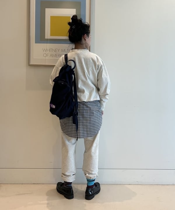 清水 彩乃さんの「BEAMS WOMEN｜【別注】Champion / ボーイ リバースウィーブ(R) クルー」を使ったコーディネート