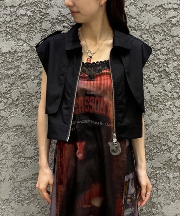 ササキさんの「BEAMS WOMEN｜ジップ ヨーク ベスト」を使ったコーディネート