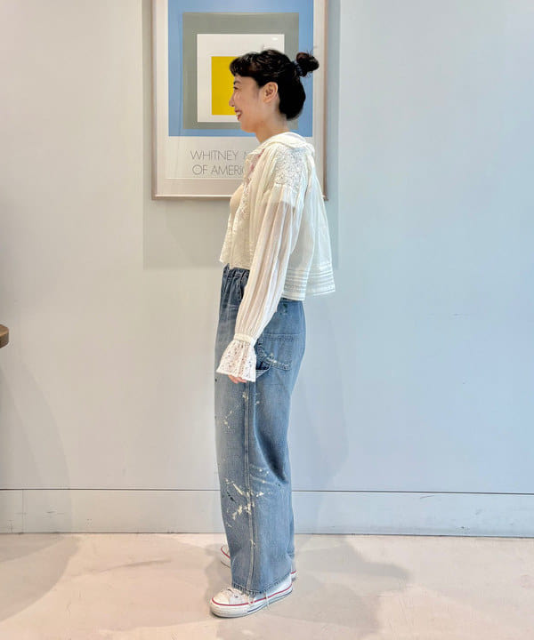 おのすさんの「BEAMS WOMEN｜ヴィンテージ レース ブラウス」を使ったコーディネート