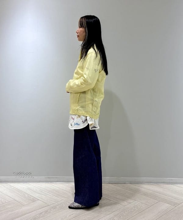 にしだてさんの「BEAMS WOMEN｜エンブロ ワーク シャツ」を使ったコーディネート