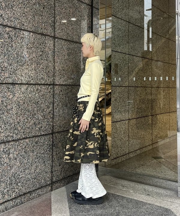 あさひさんの「BEAMS WOMEN｜レース シアー フレア パンツ」を使ったコーディネート