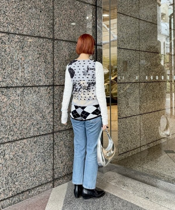 水野 萌香さんの「BEAMS WOMEN｜ジャカード レース クルーネック Tシャツ」を使ったコーディネート