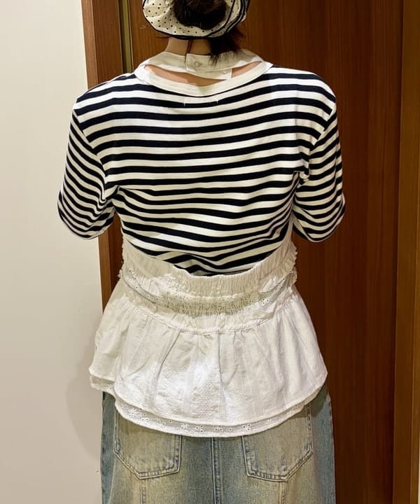 むりょさんの「BEAMS WOMEN｜ ドット メッシュ パンプス」を使ったコーディネート