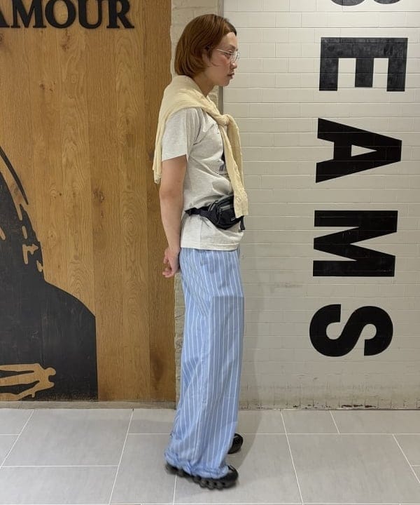 マツミヤさんの「BEAMS WOMEN｜シアー リブ ニット ポロ カーディガン」を使ったコーディネート