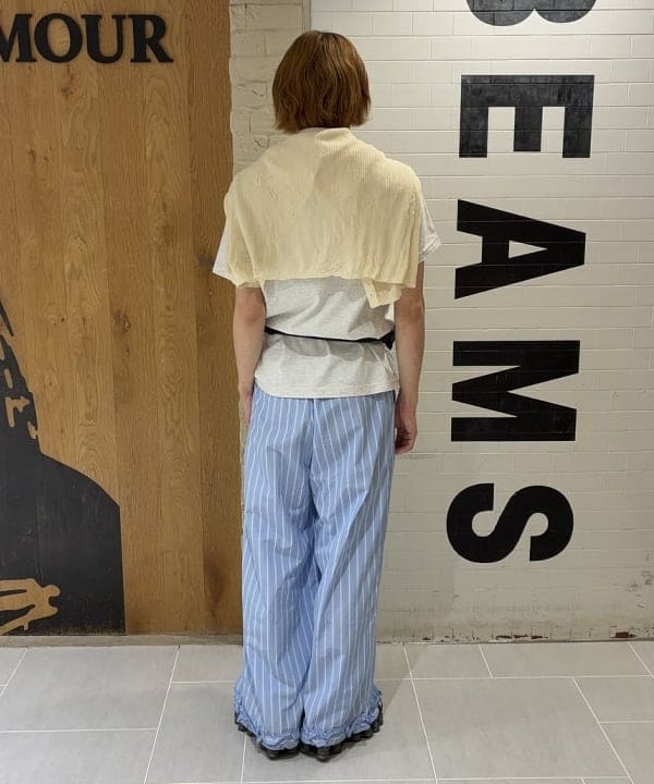 マツミヤさんの「BEAMS WOMEN｜シアー リブ ニット ポロ カーディガン」を使ったコーディネート