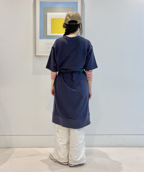 おのすさんの「BEAMS WOMEN｜【別注】Champion / リバースウィーブ(R) ショートスリーブ ワンピース」を使ったコーディネート