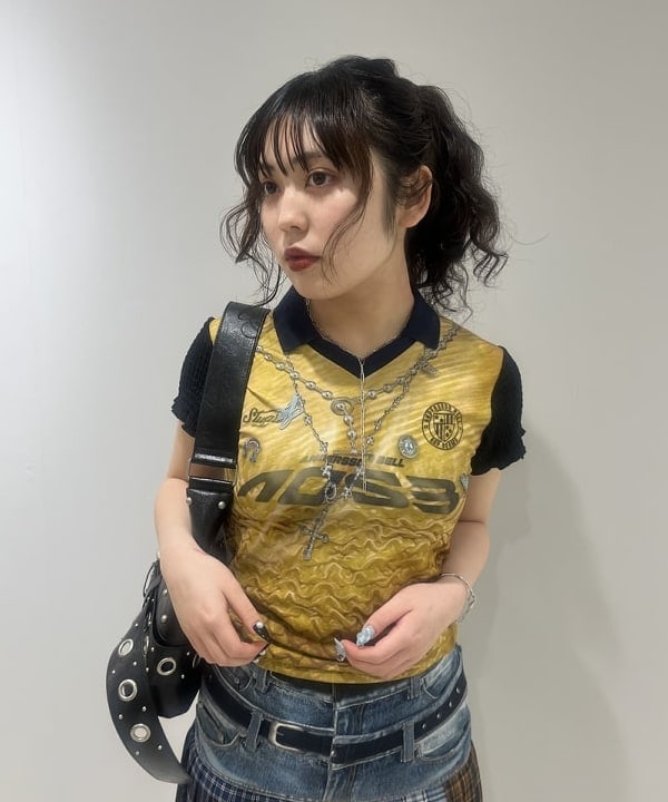 星野 真依さんの「BEAMS WOMEN｜スタッズ ベルト バッグ」を使ったコーディネート