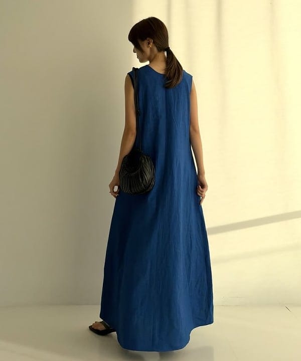 茂野 真楓さんの「BEAMS WOMEN｜シンプル リネン 2WAY ドレス .M」を使ったコーディネート