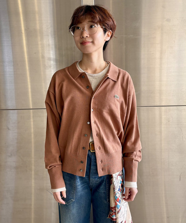 みりさんの「【別注】LACOSTE / ポロ カーディガン」を使ったコーディネート