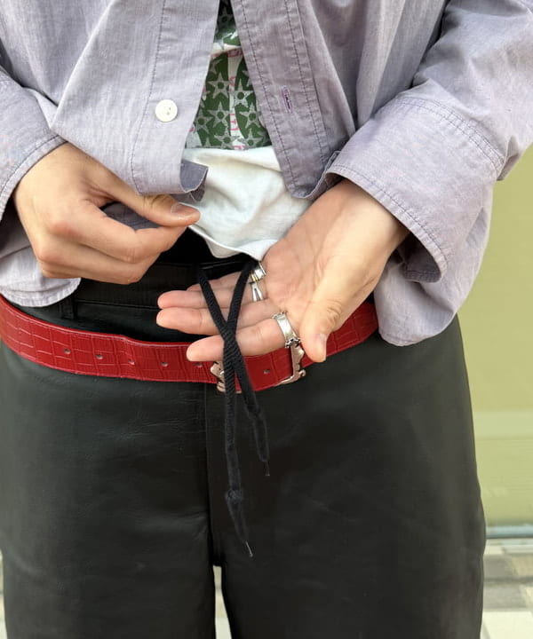 Lazzyさんの「カウレザー イージー ショートパンツ【ワイドストレートフィット】」を使ったコーディネート