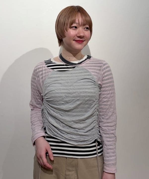 スミレさんの「BEAMS WOMEN｜ワッシャー ラグラン アレンジ ロングスリーブ」を使ったコーディネート